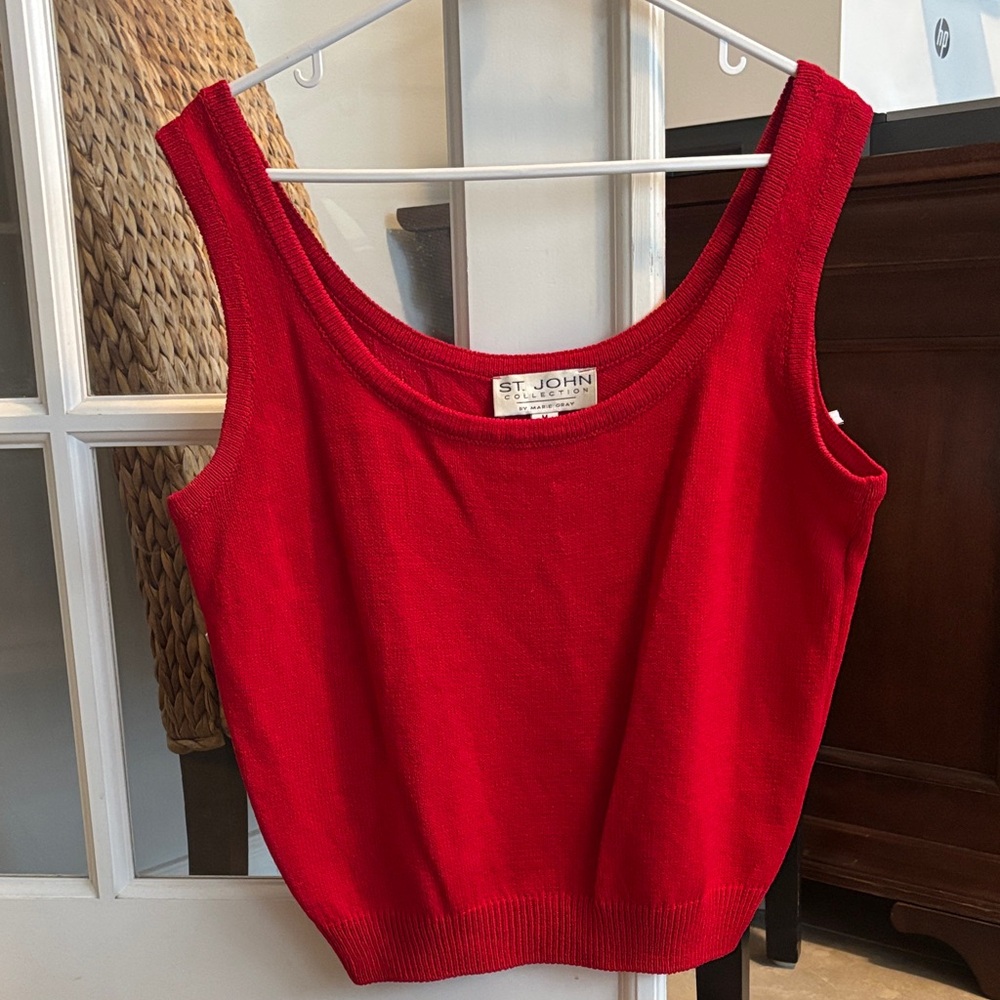 St. John Bold Red Tank Top